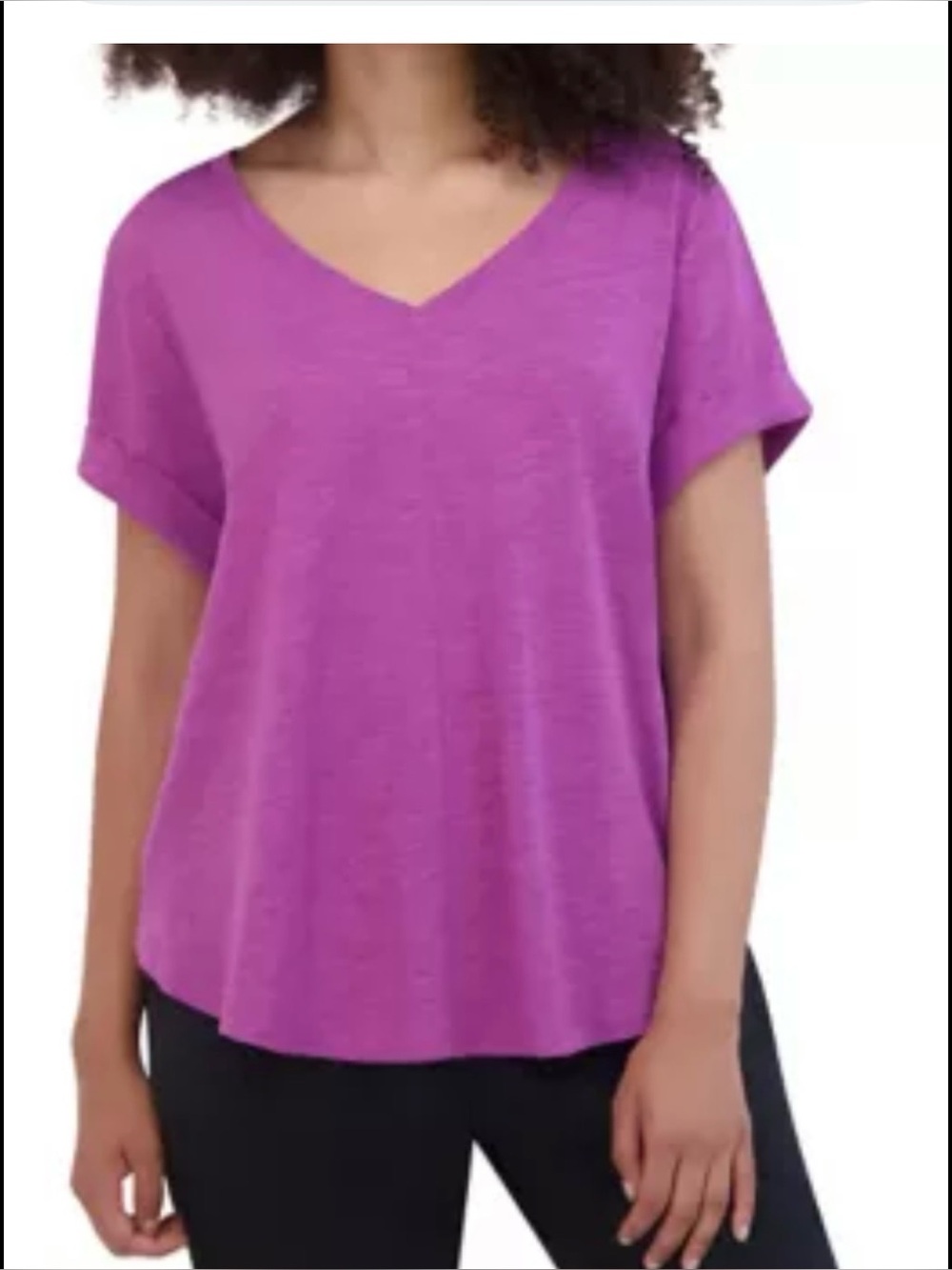 JUNE SALE!! PRICE DROP!!!  Chico's Women's V-Neck Short Sleeve Tee in Magenta